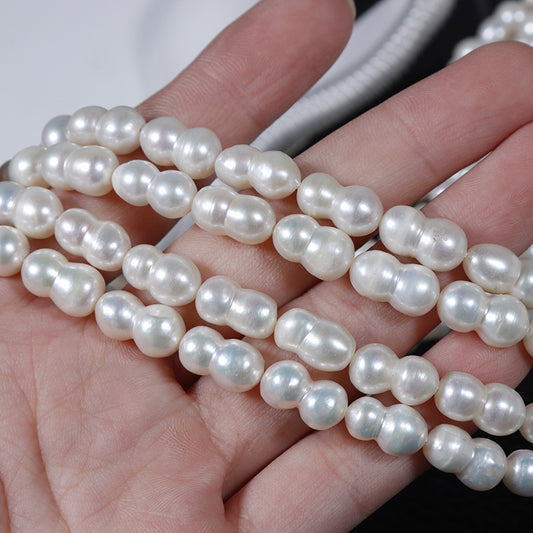 9-10mm twin pearls white 40cm/strand for jewelry making 3A