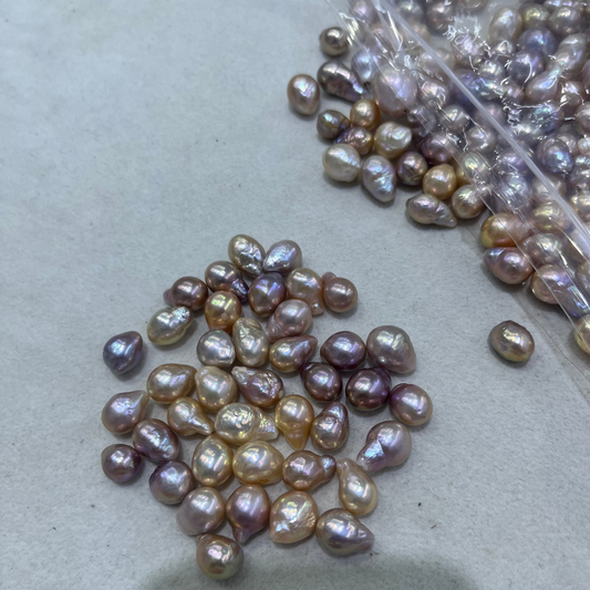 10-11mm baroque pearls with small nose metallic luster unit price for 20 pcs