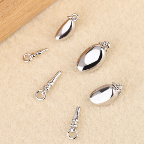 Necklace clasp bracelet clasp ingot shape S925 3 size price for 10pcs(10pcs/bag))