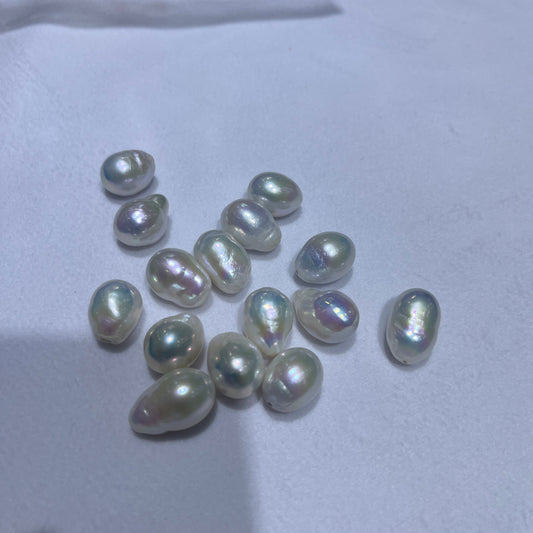 11-12mm baroque pearl with small nose white 5A MOQ 10 pcs(price for 10pcs)