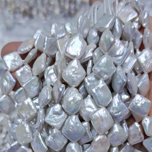 11-13mm diamond shape pearl white 4a
