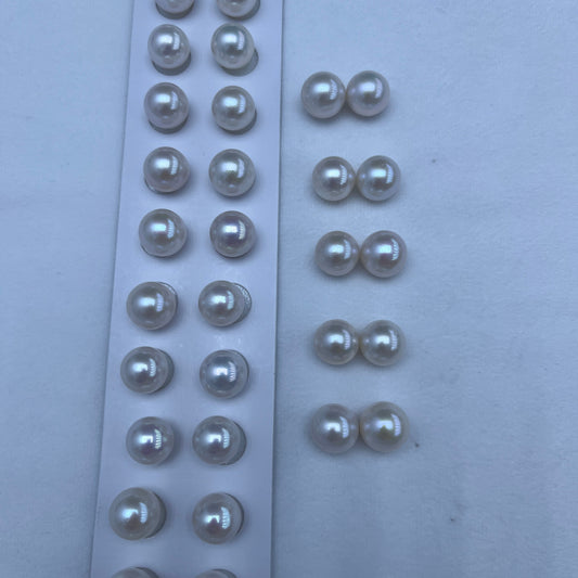 13-13.5mm Round Pearl edision white for earring 5A price for pair