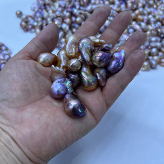 metallic baroque pearl flame pearl