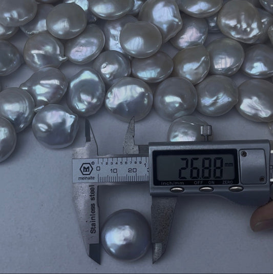 26mm coin shape pearls