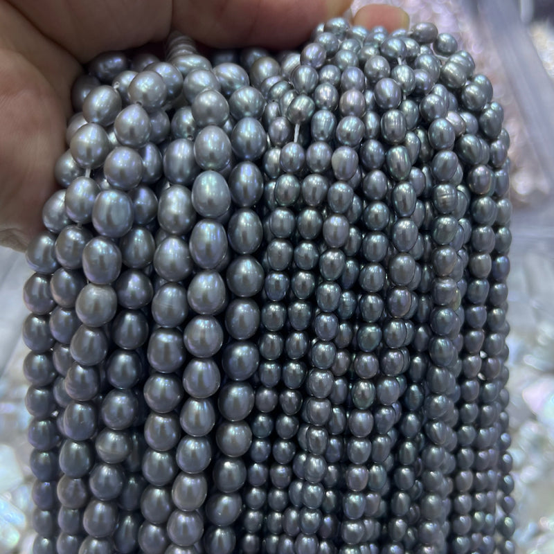 4-5mm 7-8mm grey rice pearl wholesale