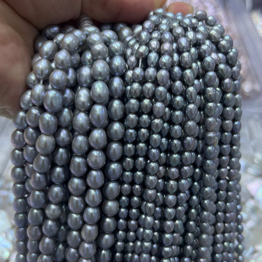 4-5mm 7-8mm grey rice pearl wholesale