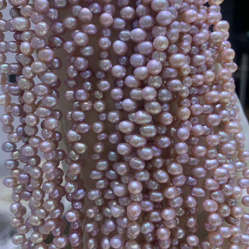 5-6mm purple baroque pearl drill on top