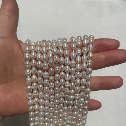 5-6mm rice pearl necklace wholesale