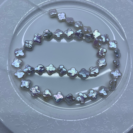 11-12mm pearl clover necklace 38cm/string 5A