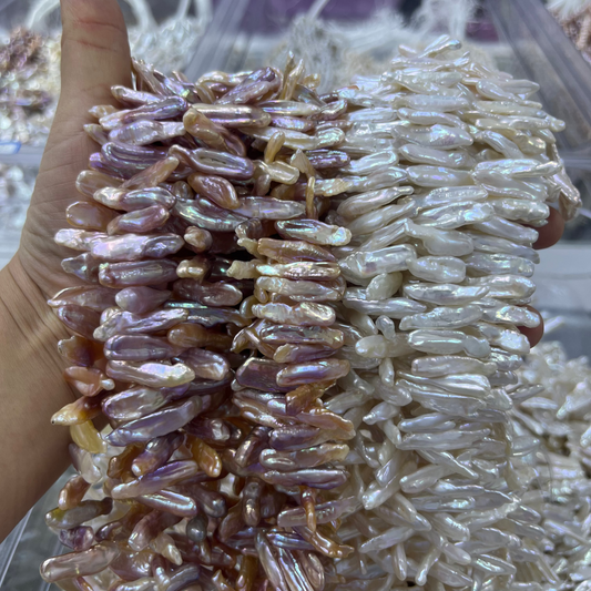freshwater biwa pearl wholesale drill on center