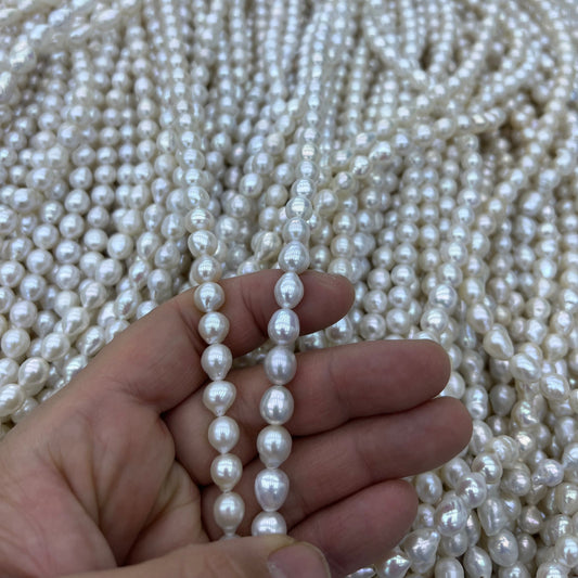 6-7mm drop pearl strand white wholesale
