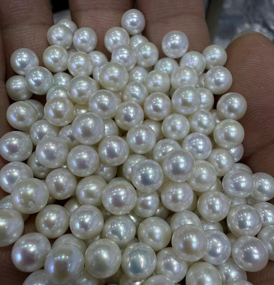 6.5-7mm loose round pearl beads