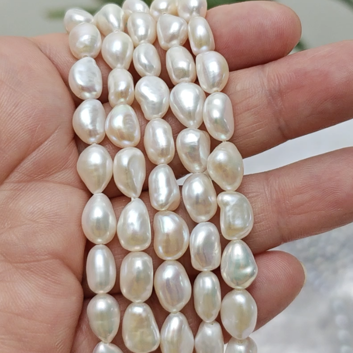 7-8mm baroque pearl necklace white 5A good quality