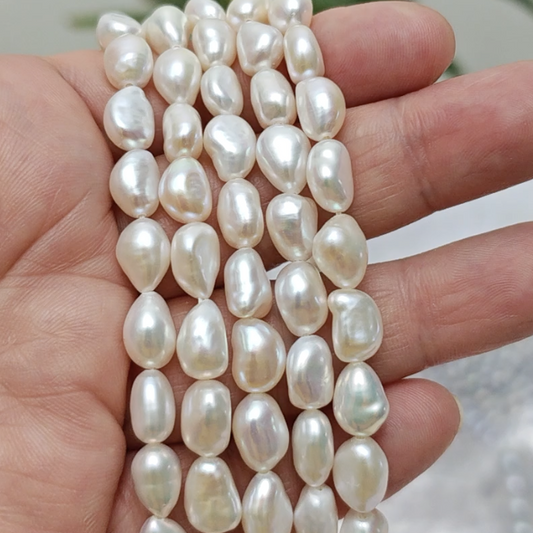 7-8mm baroque pearl necklace white 5A good quality