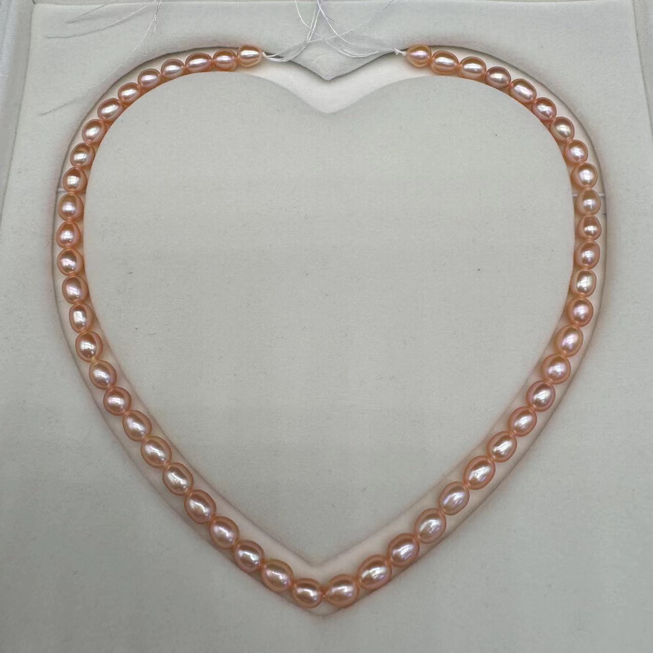 7-8mm peach rice pearl freshwater pearl wholesale