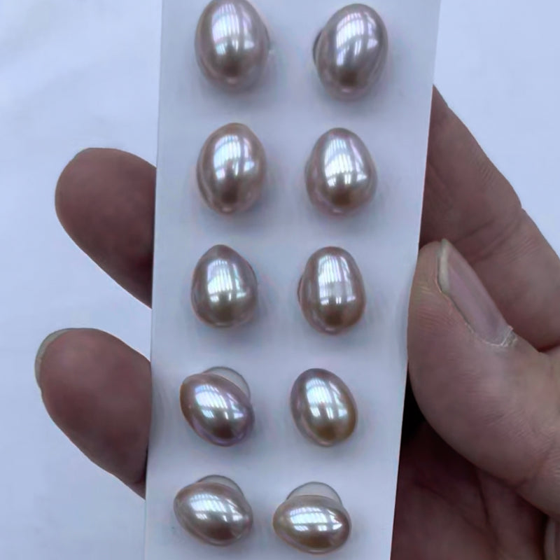 8-9mm pearl earring stud pink wholesale