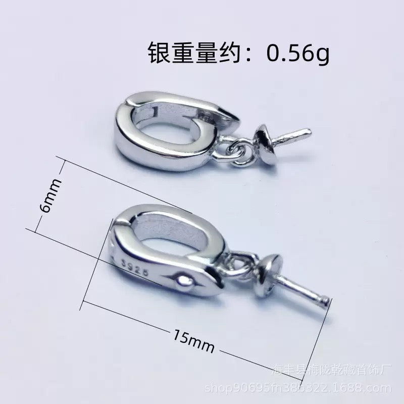 15mmX6mmSterling silver bail S925 bails