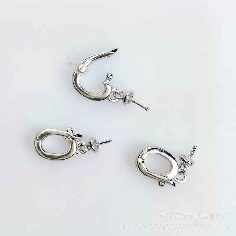 15mmX6mmSterling silver bail S925 bails