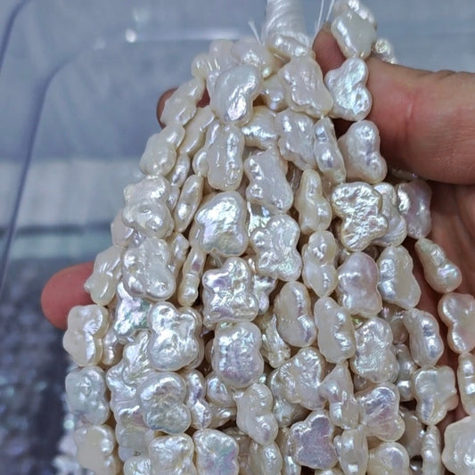 9X16mm butterfly pearl necklace 38cm/str 4A good quality