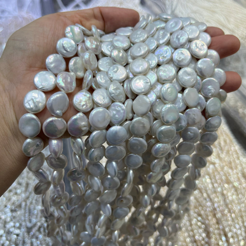 coin freshwater pearls wholesale white