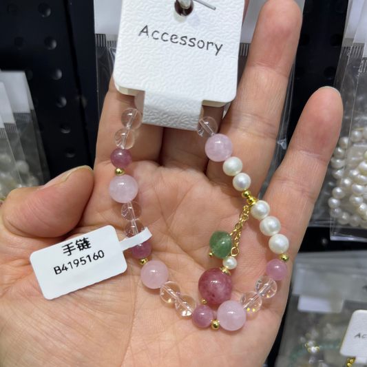 pink gemstone bracelets