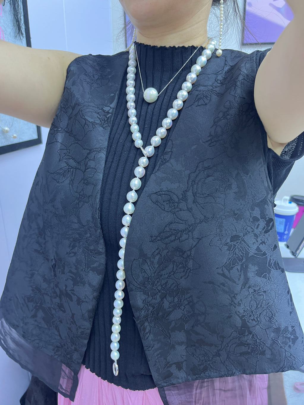 10-13mm Baroque Opera Pearl Necklace - Elegant necklace for Modern Designs