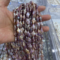 10x14mm cross_star_pearl strand purple