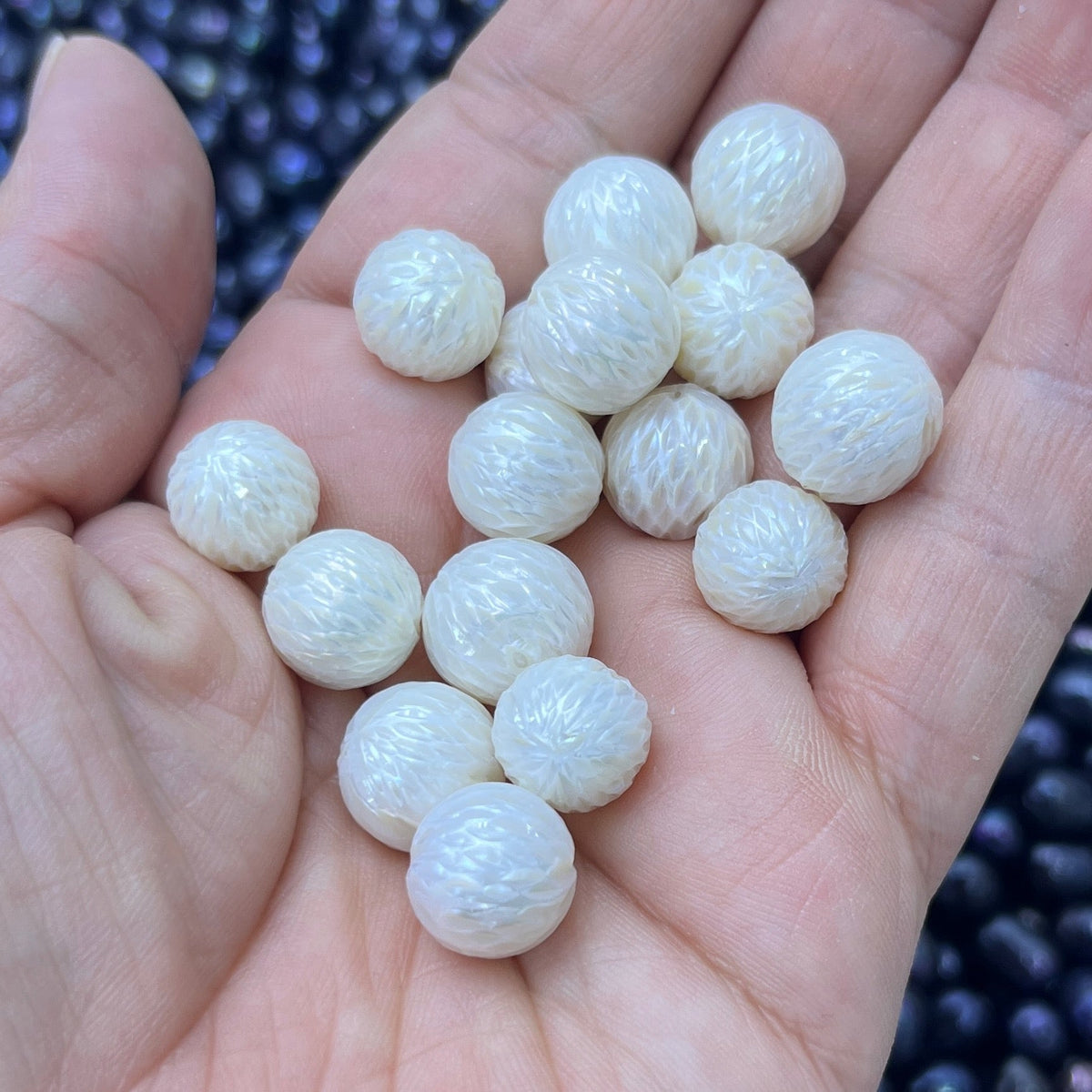 11-12mm-white dragon-scale pearls