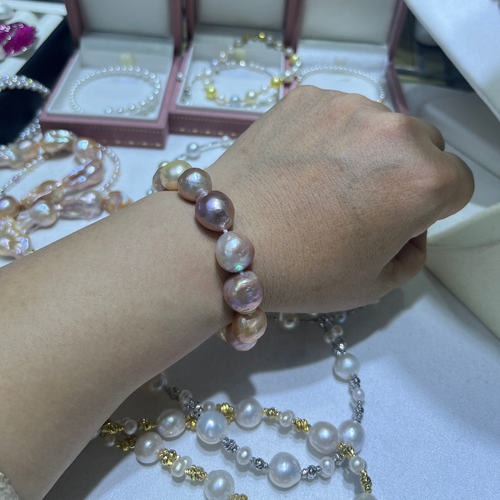 11-13mm Bold Scale pearl bracelet