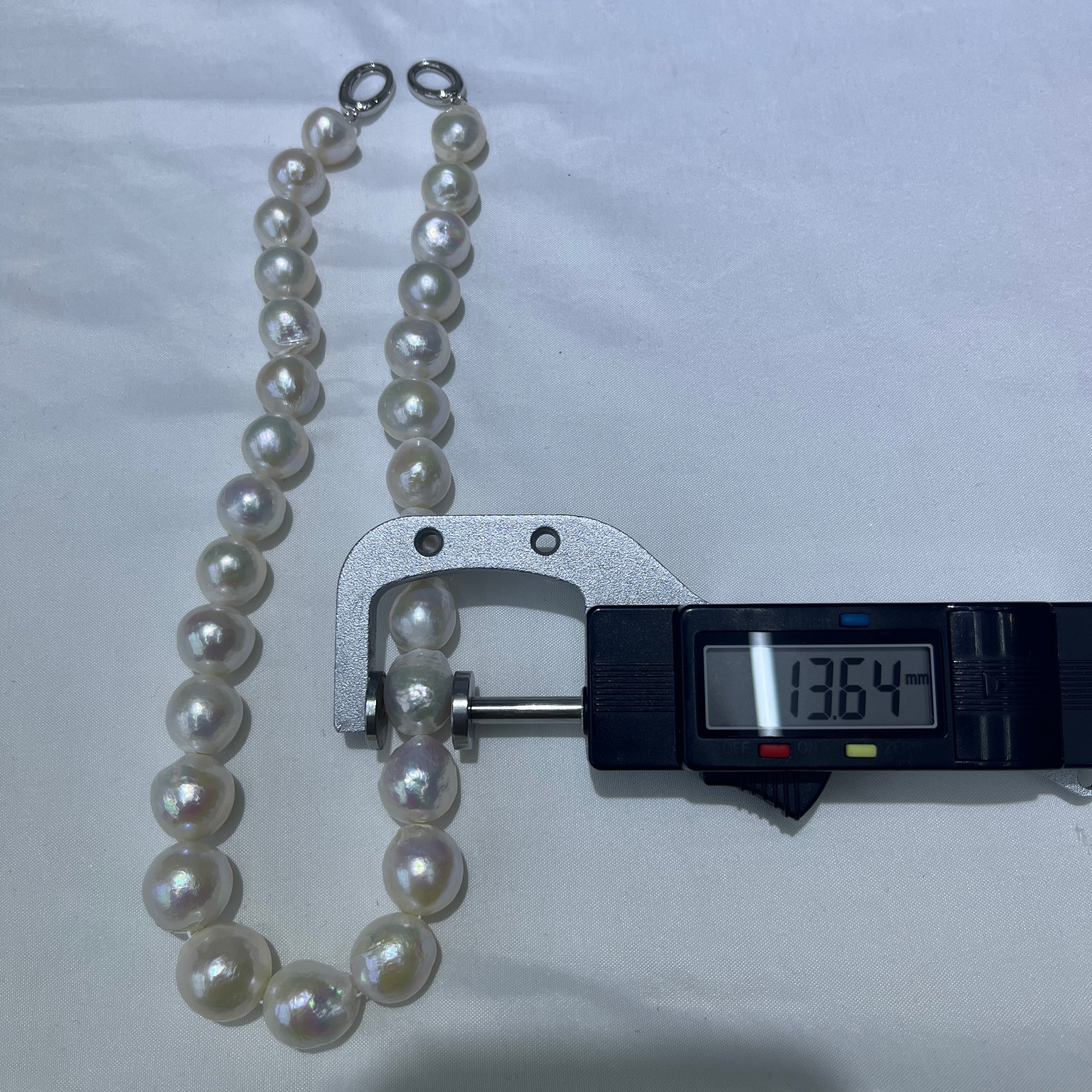 13-14mm Organic Teardrop Baroque Pearls Necklace with S925 Clasp -Statement Pearl Necklace