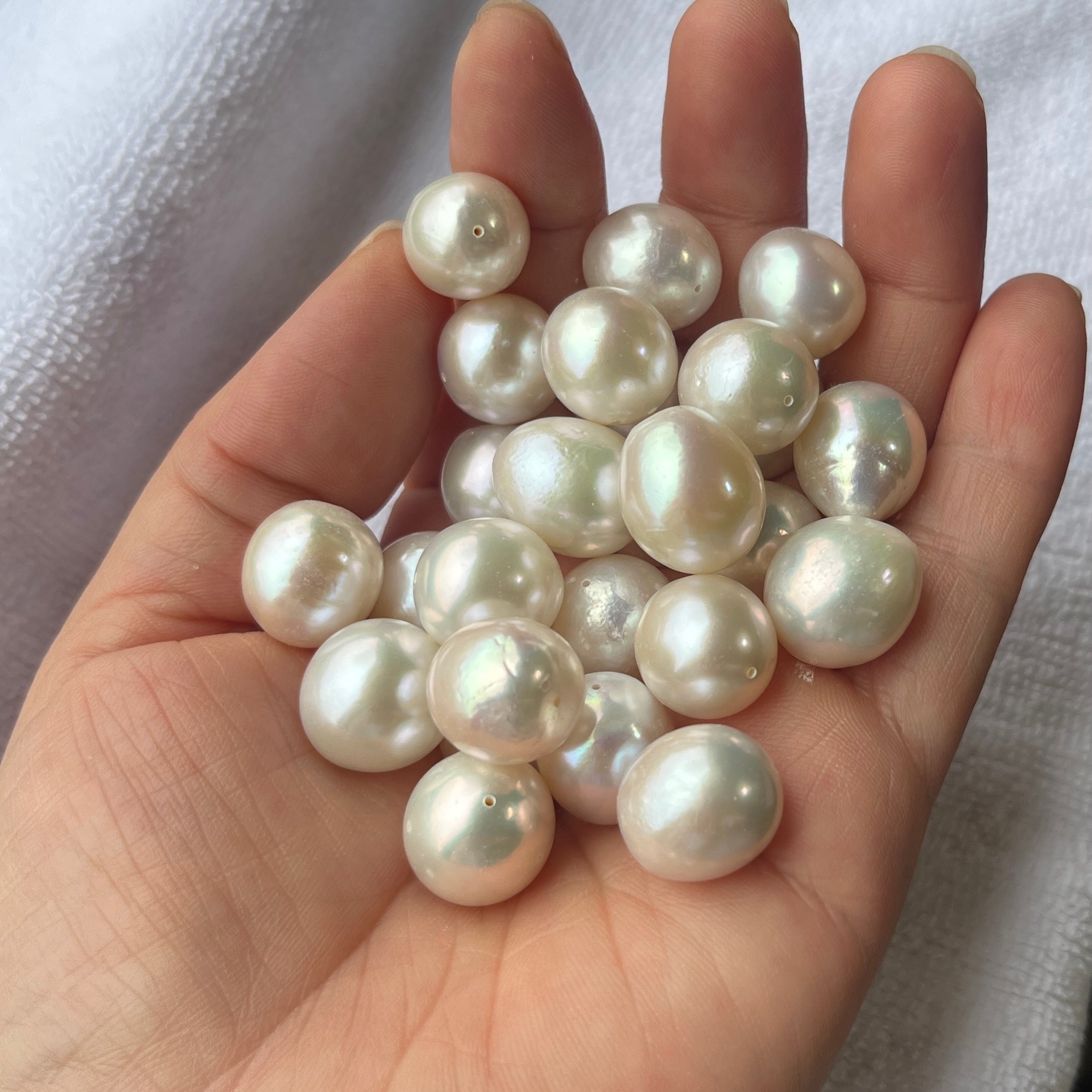 12-14mm Organic Teardrop Baroque Pearls Necklace with S925 Clasp -Statement Pearl Necklace