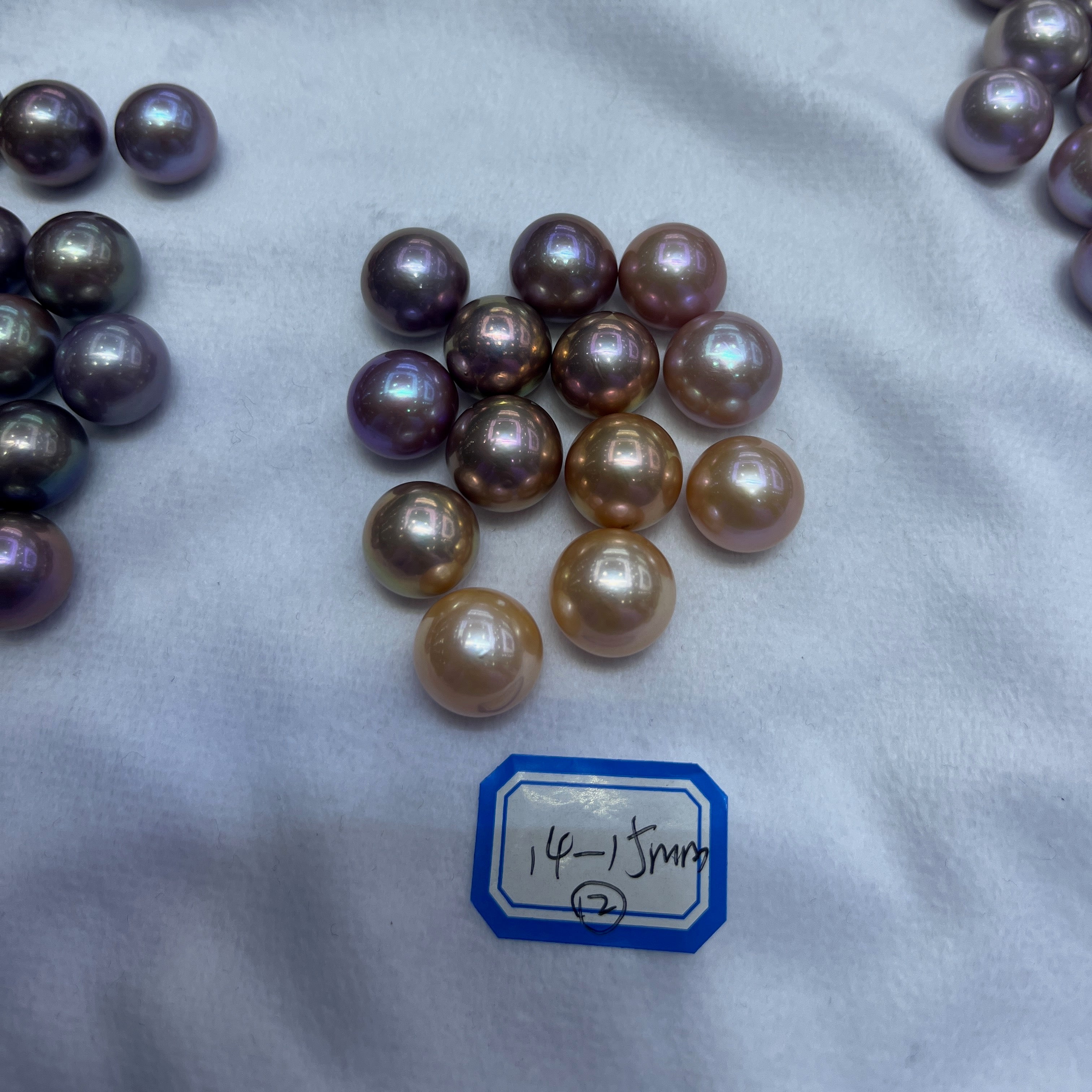 14-15mm_loose round rainbow pearls 5A