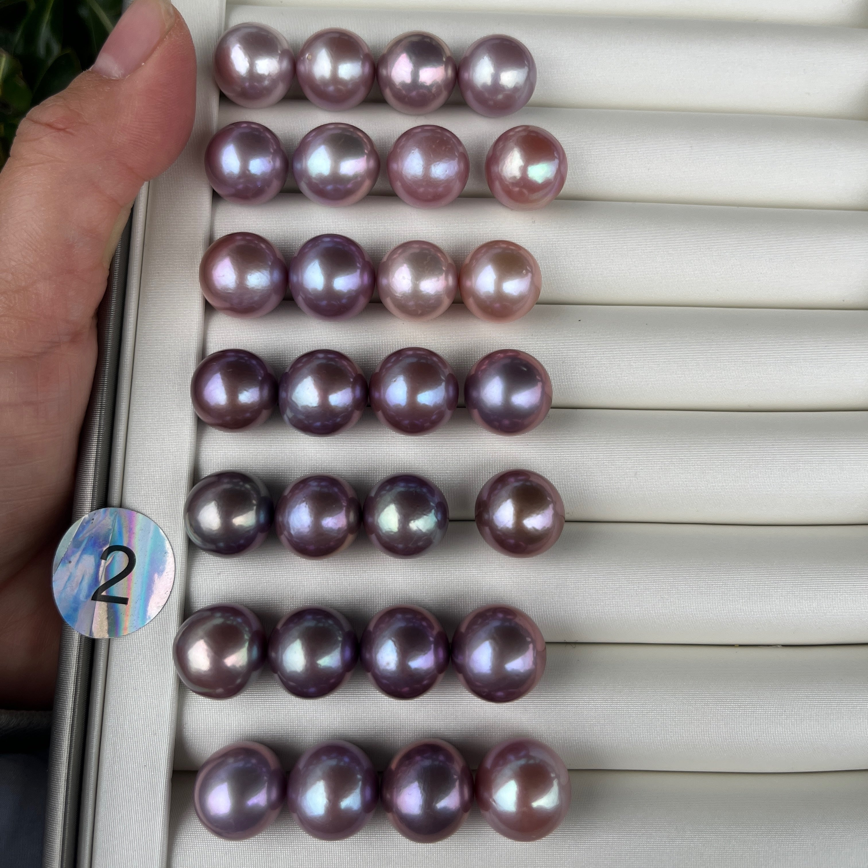 14-15mm purplel oose pearl 4A