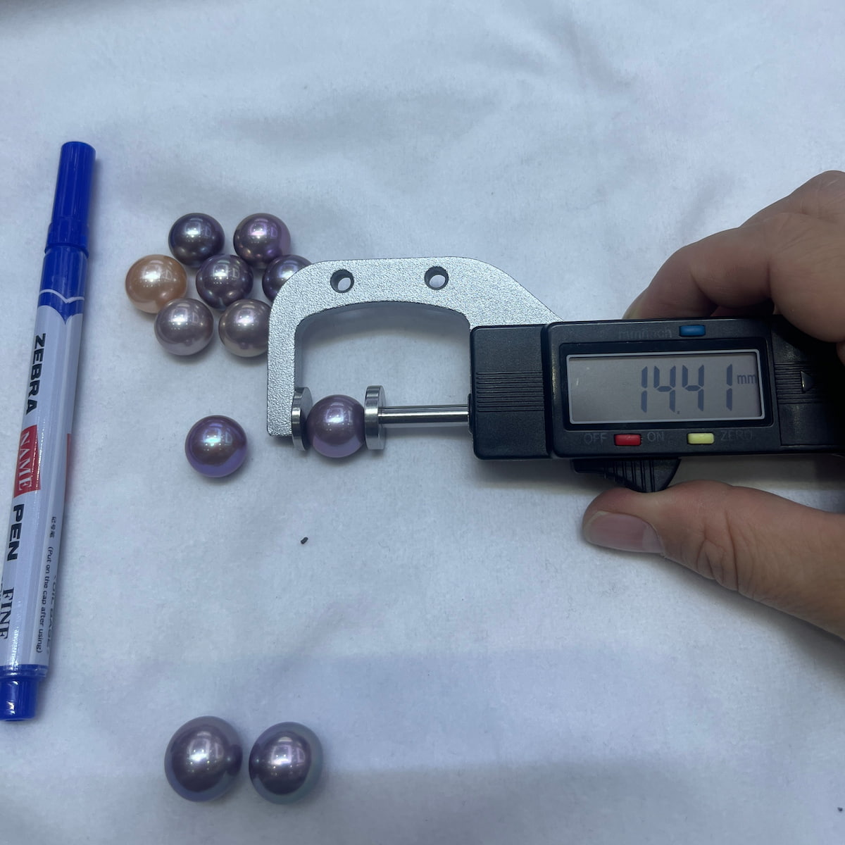 14-15mm round rainbow pearl loose 5A