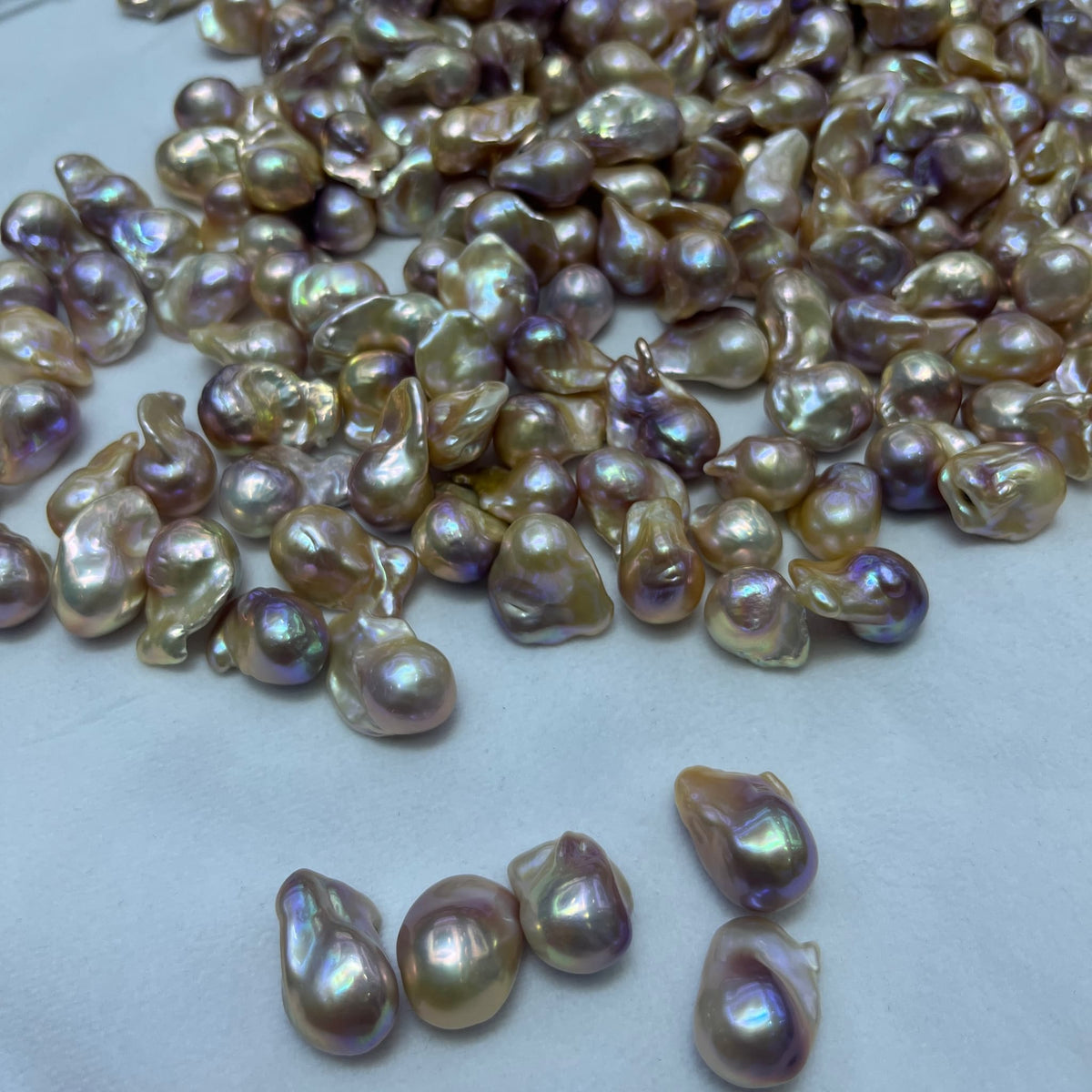 15-17mm Loose Baroque Pearl Purple Orange High Luster  - 5A
