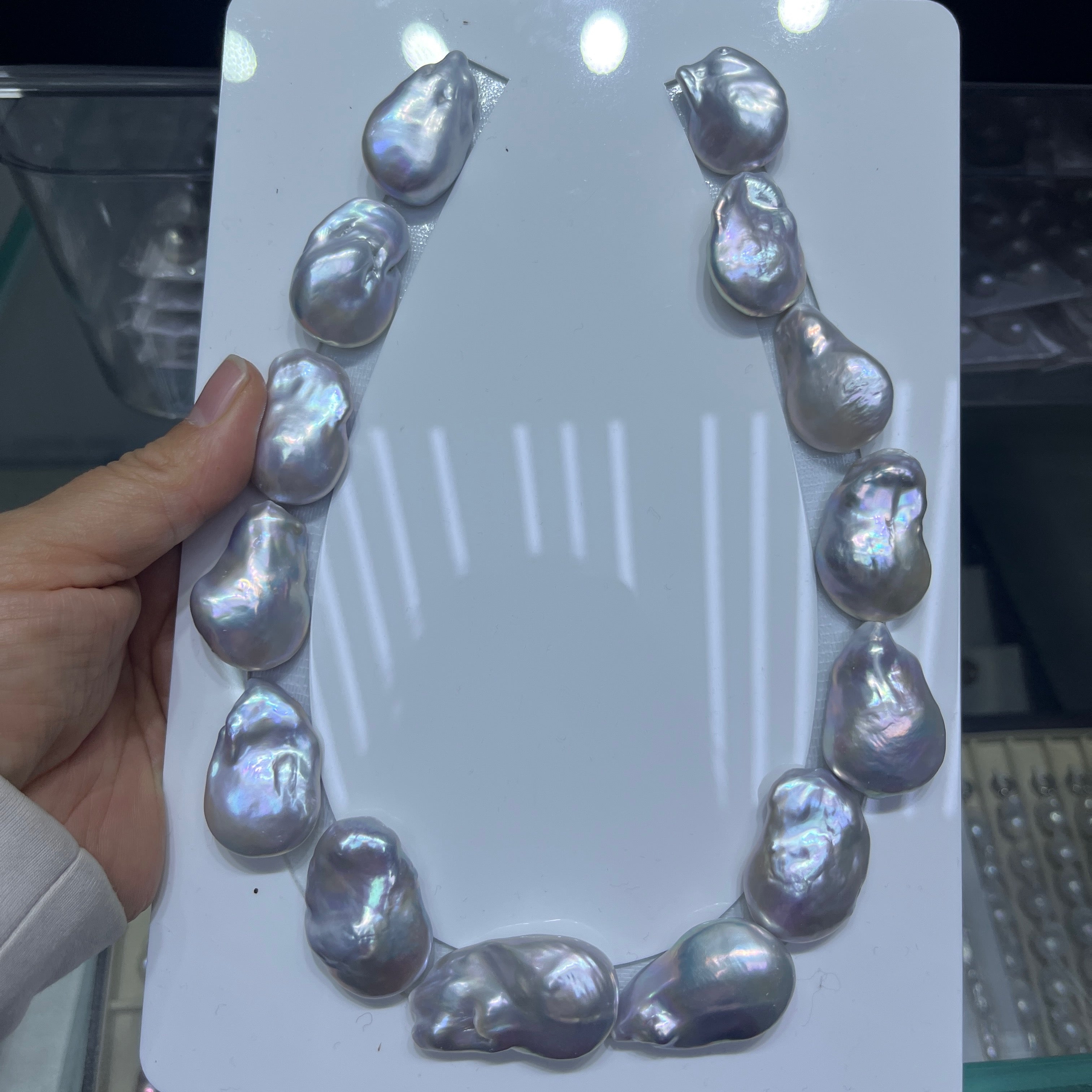 24-26mm flat baroque pearl for necklace