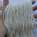 3-4mm rice pearl strand with circle