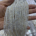 3-4mm keshi white pearl strand
