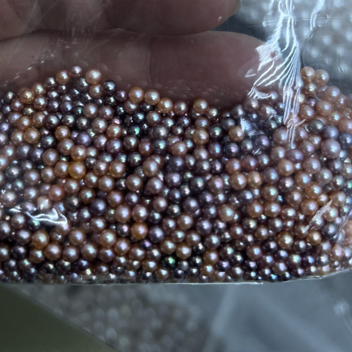 3mm near round purple loose pearl