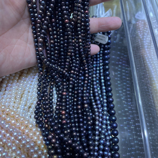 freshwater black pearl round shape wholesale