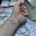 Symmetrical 4-5mm & 6-7mm Round Pearl Bracelet - Inverted Graduation for Modern Designers
