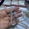 Delicate 4-5mm Round Pearl & Cubic Zirconia Bracelet - The Ultimate Stacking Essential
