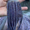 4–5mm Round Vivid Purple Pearl Strand – 4A