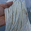 5-5.5mm white round pearl strand 
