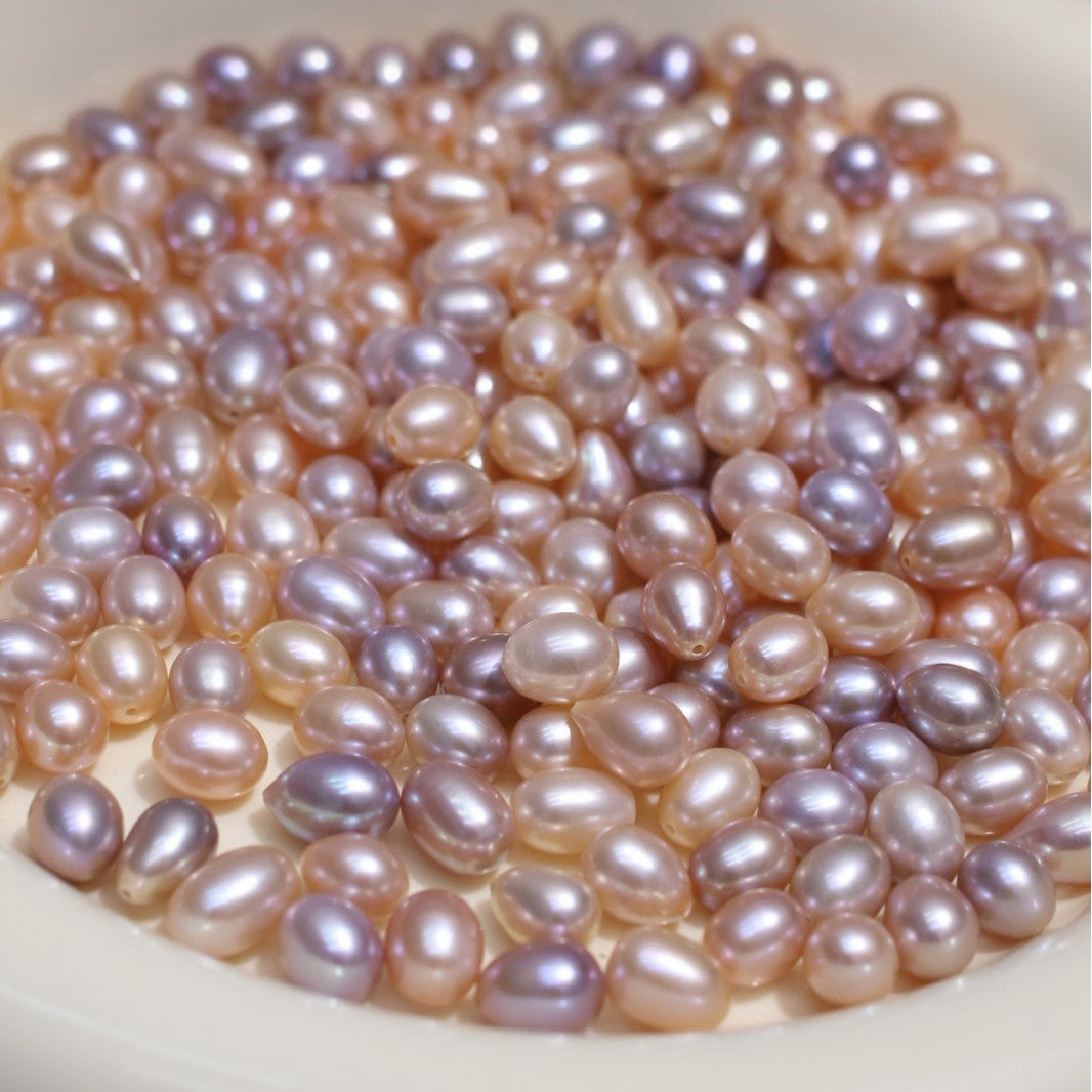 5-6mm loose rice pearl pink purple