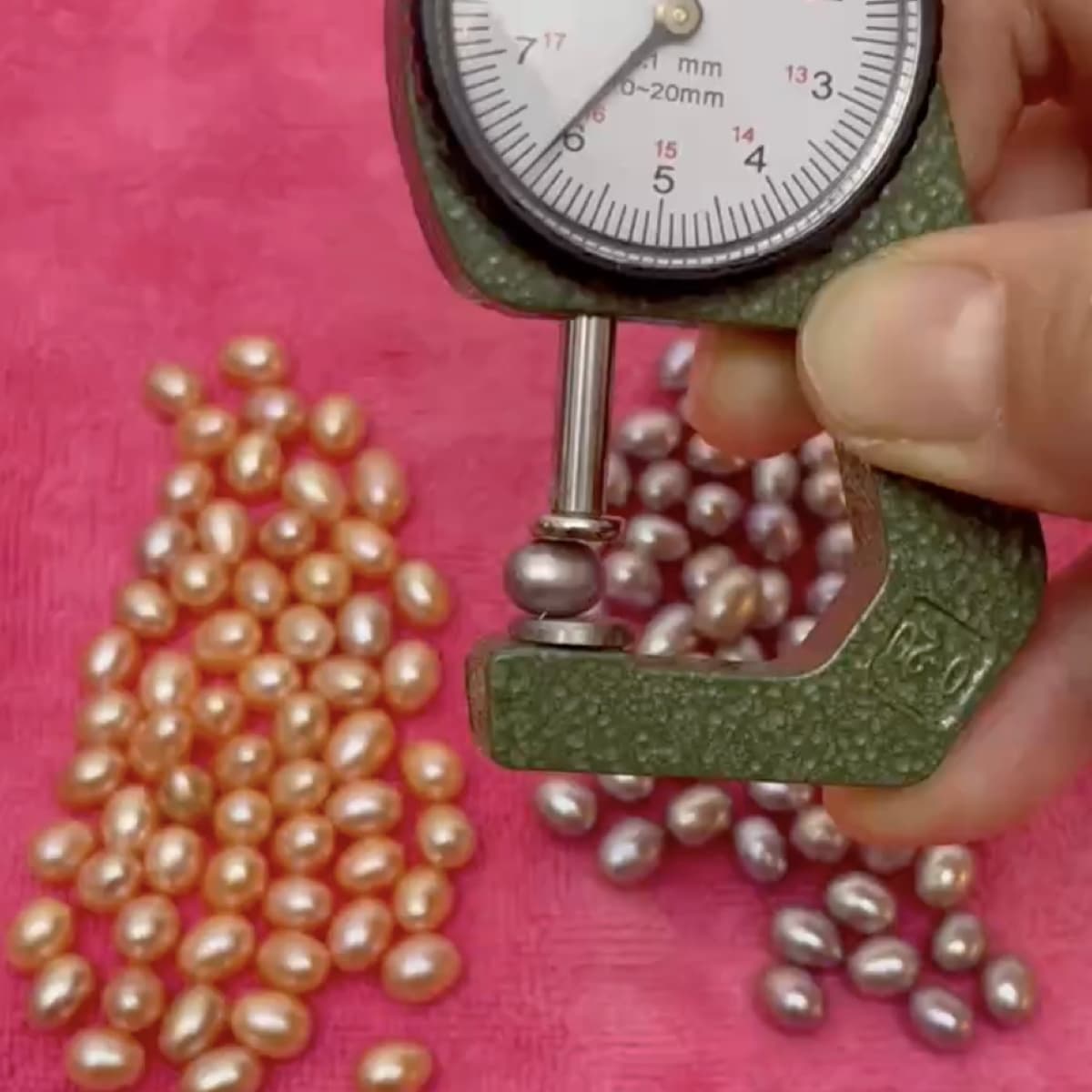 5-6mm rice loose pearl purple orange - 5A