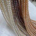 5-6mm rice pearl strand white orange purple - 4A price for 10 strand