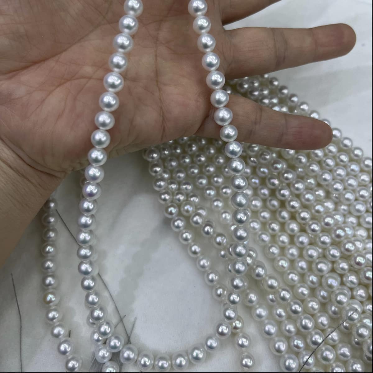 6-6.5mm round pearl strand 5A