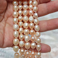 6-7mm orange baroque pearl strand