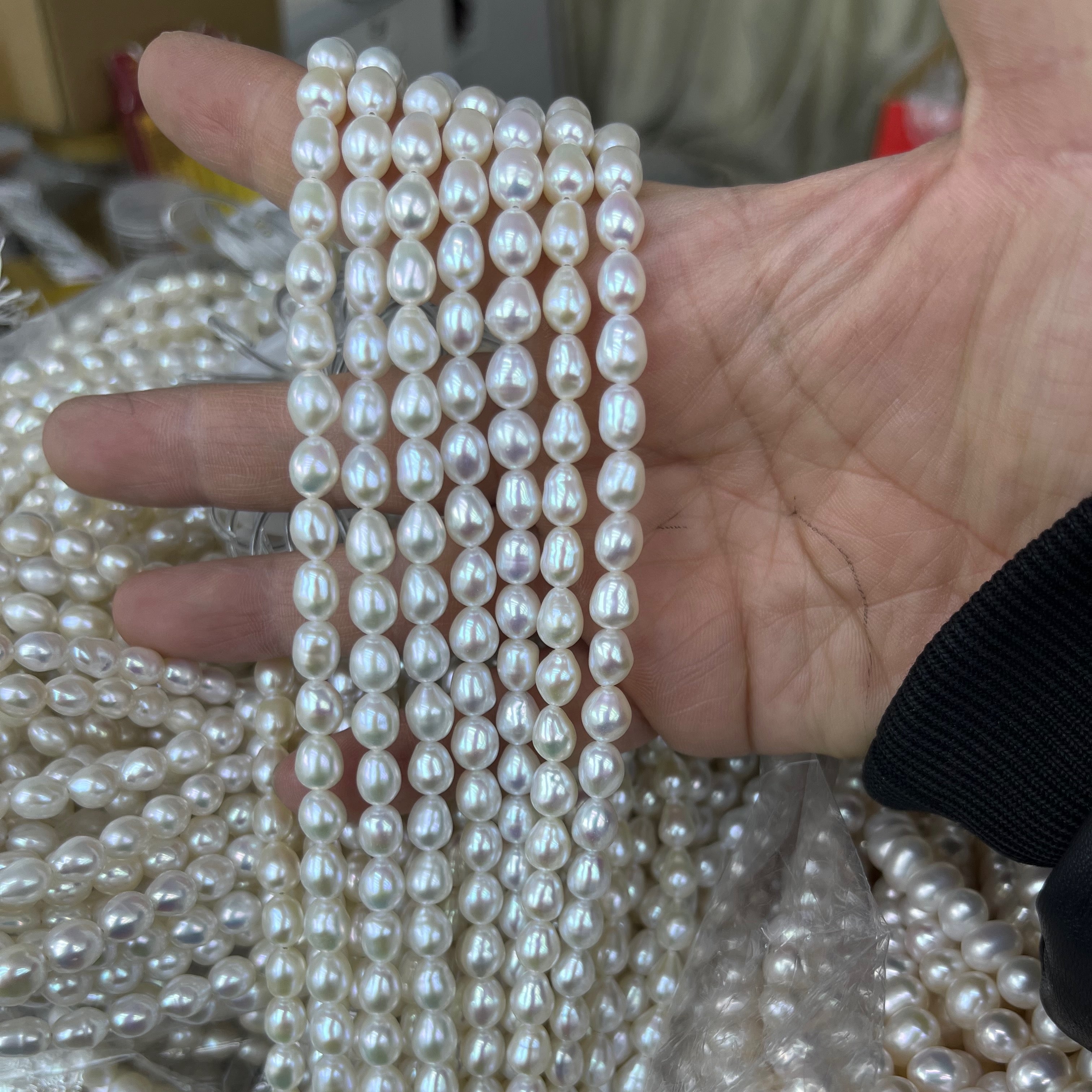 6-7mm rice pearl strand